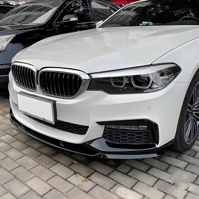 NeespoC Front Bumper Lip Splitter Spoiler Fit for BMW 5 Series (G30 M Sport Only) M550i/ 530e/ 530i/ 540i 2017 2018 2019 2020 Painted Gloss Black Accessories Air Chin Body Kit - Image 5